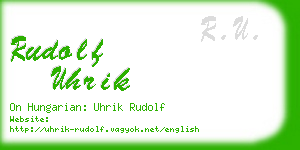 rudolf uhrik business card